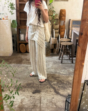 Striped Skirt Pants